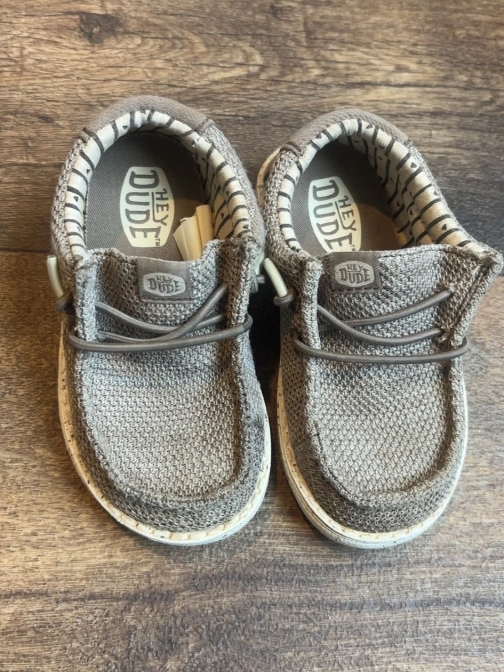 Hey Dude Kids Gray Knit Slip-On Sneakers